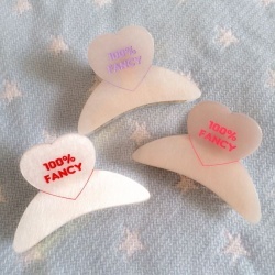 100%FANCY　ハート型ヘアクリップ [ホワイト]