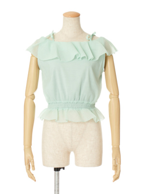 ショルダーリボンオフショルブラウス/F i.n.t