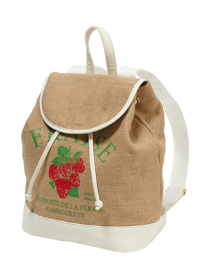 野イチゴ麻袋リュック/F i.n.t