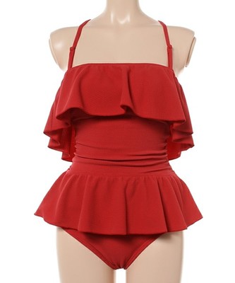 【ピーチ・ジョン】（WEB・ストア限定）ＹＭフリルレースアップ水着