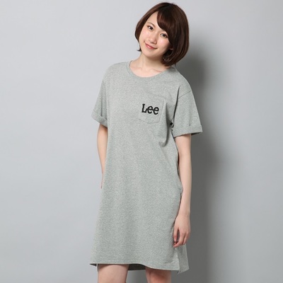 Lee】ポケつきロゴTシャツワンピース ウィメンズ