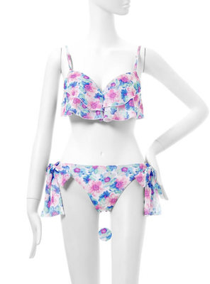 【GRL グレイル】フラワーフリルカップビキニ水着