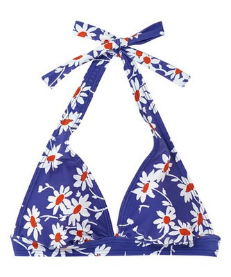 【AMPHI】花柄プリント　ホルターネック　ビーチブラ