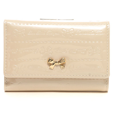 エナメルコーティングリボンモチーフ　口金財布