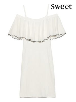 snidel (スナイデル)  オフショルニットタイトワンピース