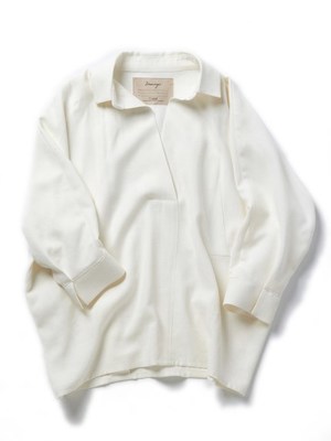 ボタンレスワイドシャツ