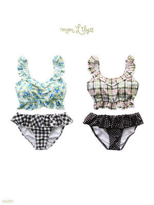 フリルラッピングバックレースアップビキニ