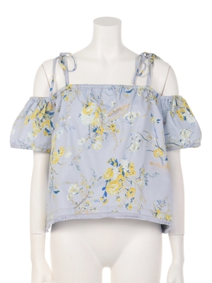 スタンプフラワーオフショルBL