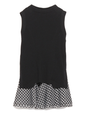 snidel (スナイデル) オーガンジーニットコンビワンピース