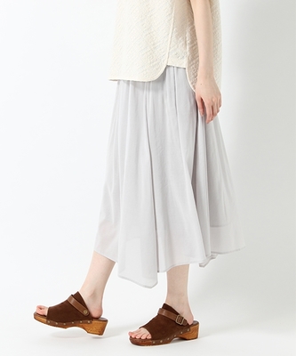 コットンレーヨントラスペロングスカート