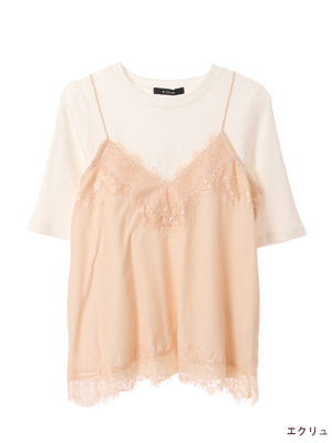 サテンレースキャミ×インナーセット