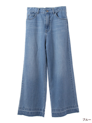 10ozデニムワイドロングパンツ