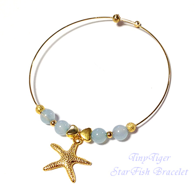 ヒトデちゃんのブレスレット(天然石)