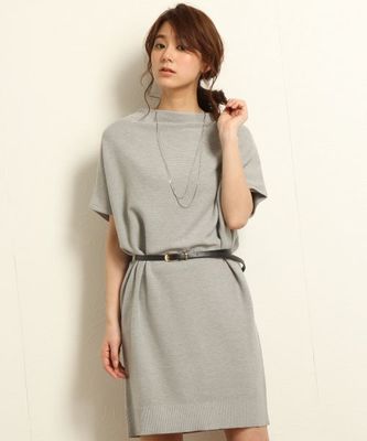 フレンチスリーブベルトワンピース