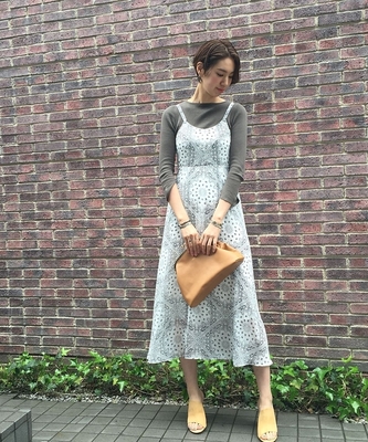 バンダナシフォンキャミロングワンピース