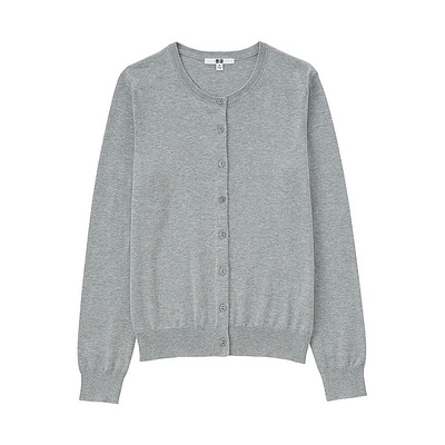 WOMEN UVカットクルーネックカーディガン（長袖）