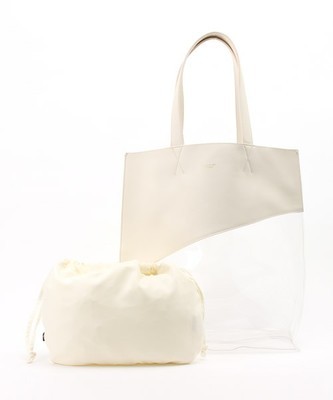 ビニール切り替えトートバッグ