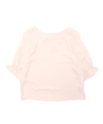 袖シースルー半袖BL