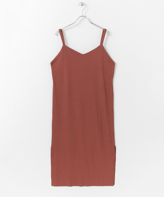 リブキャミソールロングワンピース