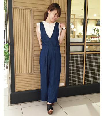 レースフレアスリーブ×サロペットSETUP