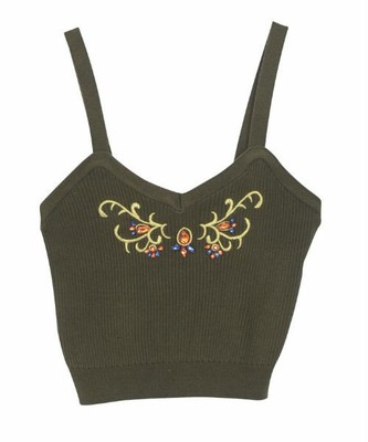 EVRIS エンブロイダリーニットビスチェ