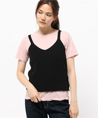 ROPE' PICNIC 畦編ハートネックビスチェ