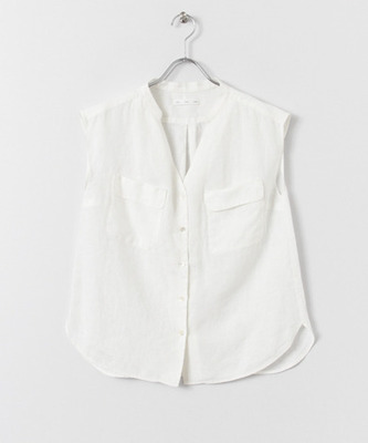 ハードマンズリネンポケット付ブラウス
