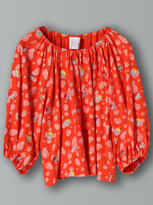 かき氷ペイズリーギャザープルオーバー