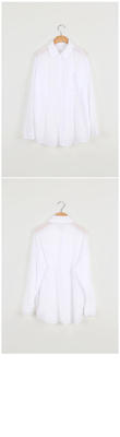 ベーシックシンプルライトロングシャツ 