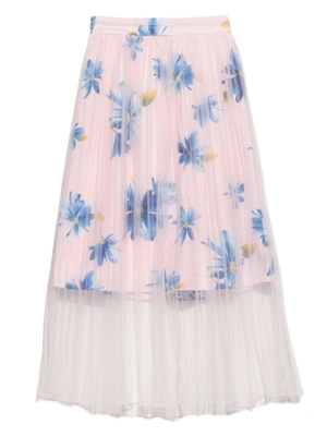 プリーツチュールスカート