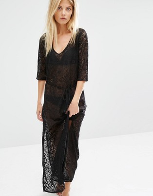 オイショブラックレースビーチマキシ