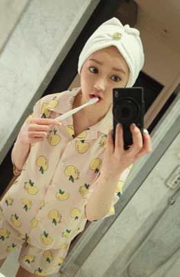 ♥トップス+パンツset♥アップルパジャマ（2color）