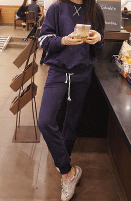 ♥トップス+パンツset♥ツイントレーニングウェア(2color)