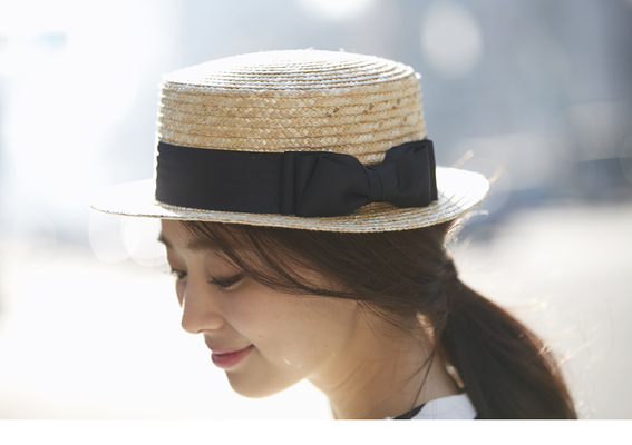 ストロー素材ハット