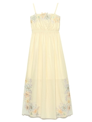 カラフル刺繍ベアマキシワンピース