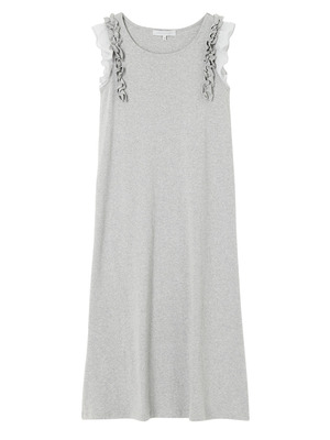 ショルダーフリルカットワンピース