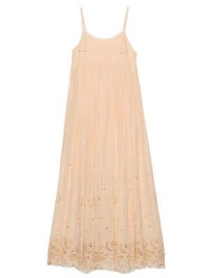 刺繍キャミロングワンピース