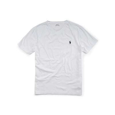 コットンジャージー Vネック Tシャツ