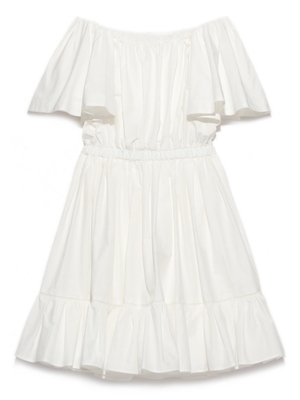 オフショルタフタワンピース