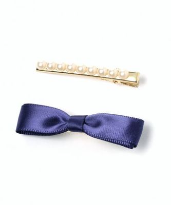 リボン＊パールクリップ