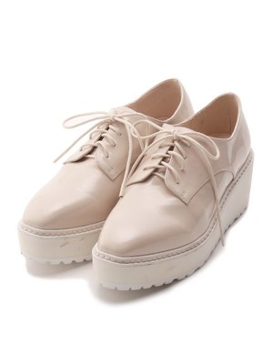 プラットフォームレースアップシューズ