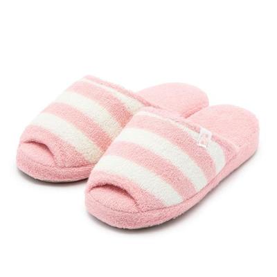 パイル前開きボーダールームシューズ/M