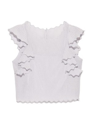 カットワークレースブラウス