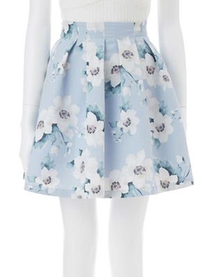 花柄フレアスカート