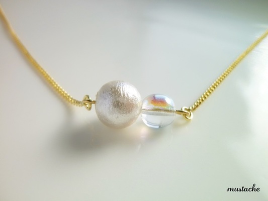 シャボン玉パールネックレス