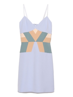 ウエストカラーブロックワンピース