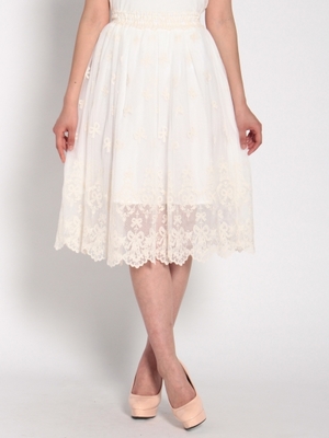 ミモレ丈チュールスカート