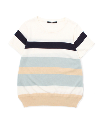 裾スリット半袖プルオーバー