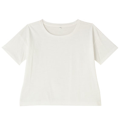 無印良品　オーガニックコットンムラ糸ドロップショルダーＴシャツ