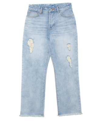 クラッシュワイドデニムパンツ